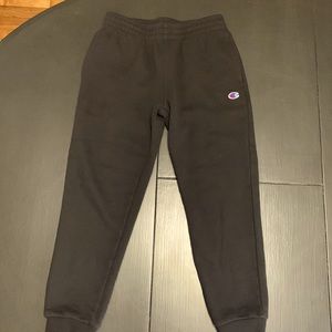 Boys Champion joggers, Black, medium.